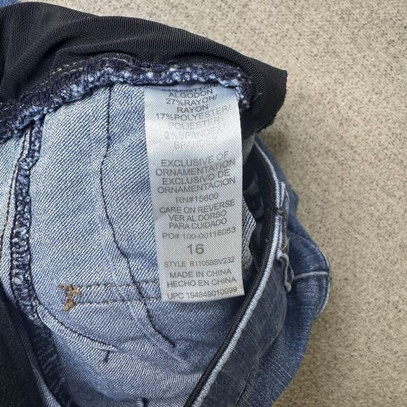 Democracy Jeans Women 16 Medium Wash Ab Solution Skinny Fitted Stretch Shaping - Picture 5 of 8